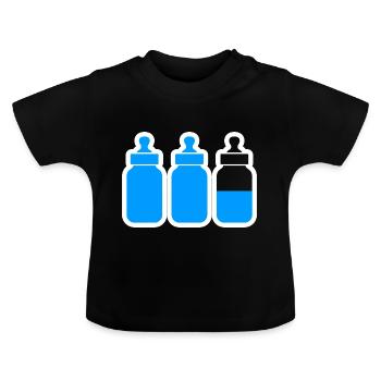 Bib Health Bar 4 - Baby Organic T-Shirt with Round Neck - black - Front