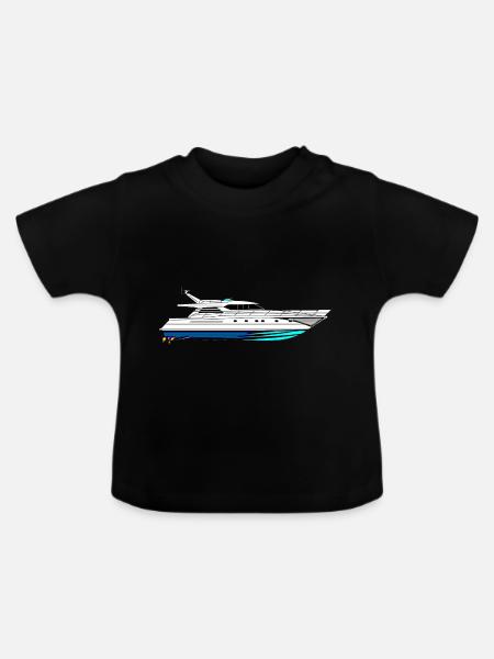 Schnell Boot - Baby Bio-T-Shirt mit Rundhals - Schwarz