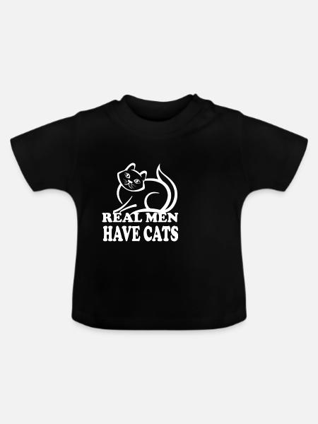 Katze Cat - Baby Bio-T-Shirt mit Rundhals - Schwarz