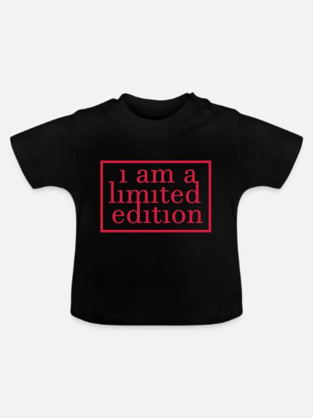 Soy una edición limitada - Camiseta orgánica para bebé con cuello redondo - negro