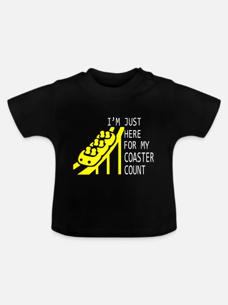 Rollercoaster Achterbahn - Baby Bio-T-Shirt mit Rundhals - Schwarz