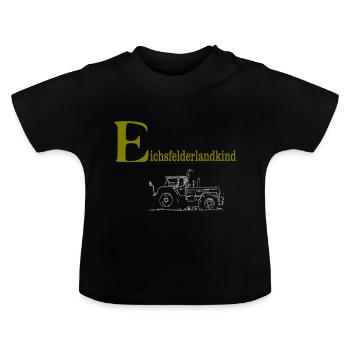 ©Eichsfelderlandkind - Baby Bio-T-Shirt mit Rundhals - Schwarz - Vorne