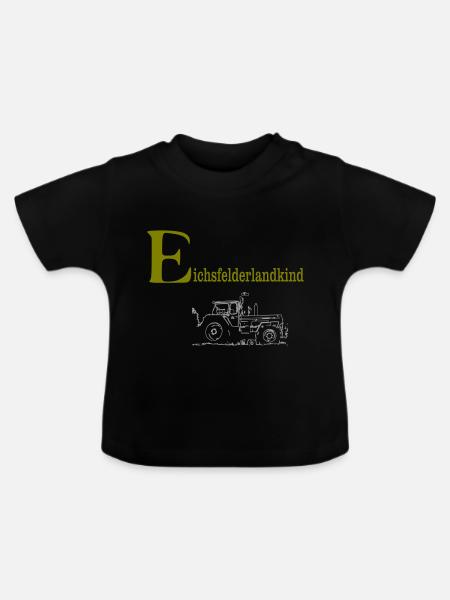 ©Eichsfelderlandkind - Baby Bio-T-Shirt mit Rundhals - Schwarz