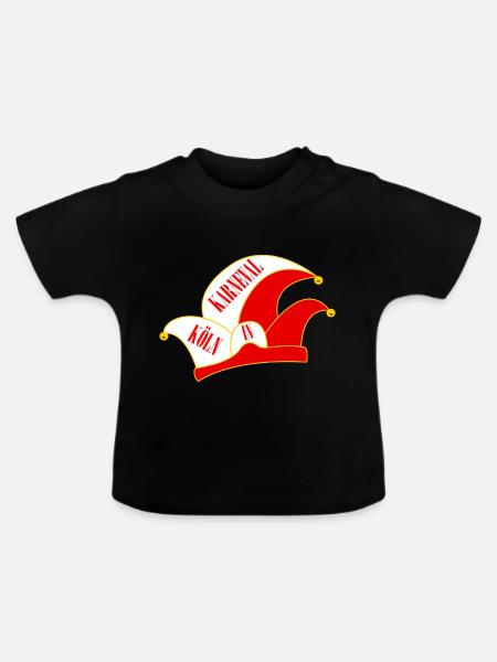 Karneval in Köln - Baby Bio-T-Shirt mit Rundhals - Schwarz