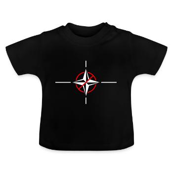 Interdit à l’OTAN - T-shirt bio col rond Bébé - noir - Devant