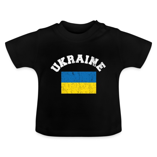 ukraine flag distwhite - Baby Organic T-Shirt with Round Neck