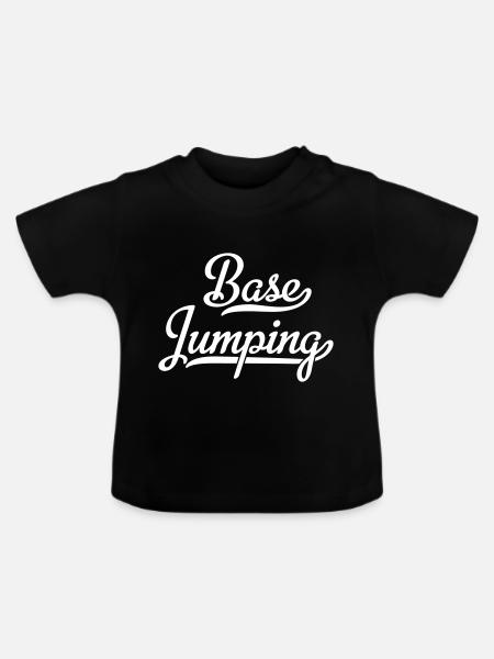 Base Jumping - Baby Bio-T-Shirt mit Rundhals - Schwarz