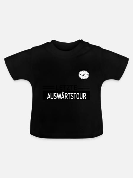 Letzte Auswärtstour Team - Baby Bio-T-Shirt mit Rundhals - Schwarz
