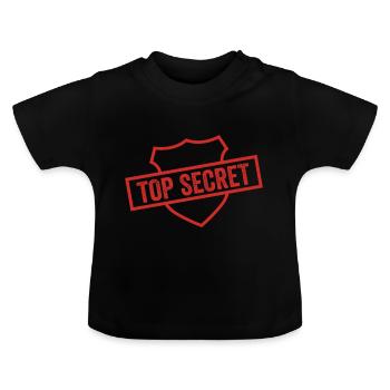 Top Secret - T-shirt bio col rond Bébé - noir - Devant