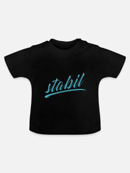 stabil - Baby Bio-T-Shirt mit Rundhals - Schwarz