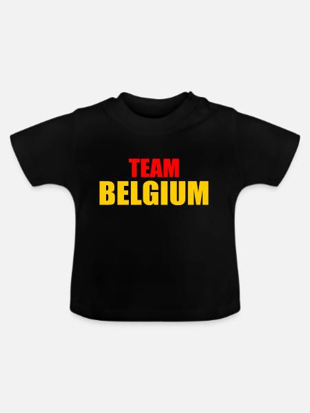 Belgien - Baby Bio-T-Shirt mit Rundhals - Schwarz
