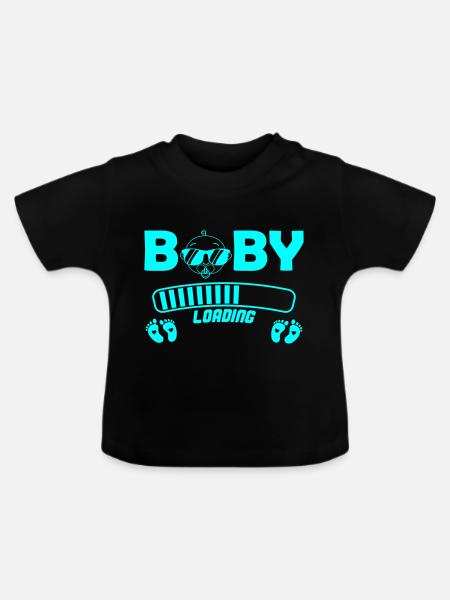 Baby Loading - Baby Bio-T-Shirt mit Rundhals - Schwarz