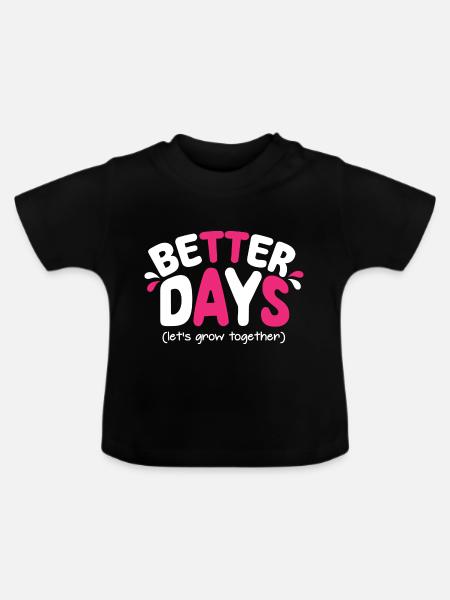 shirt new 01 - Baby Bio-T-Shirt mit Rundhals - Schwarz