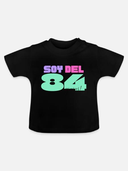 Ich komme aus '84 - Baby Bio-T-Shirt mit Rundhals - Schwarz