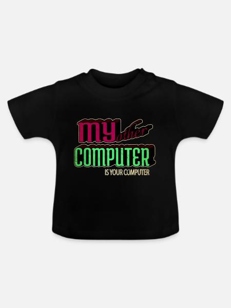 present hacking coding hacking computer - Baby Bio-T-Shirt mit Rundhals - Schwarz