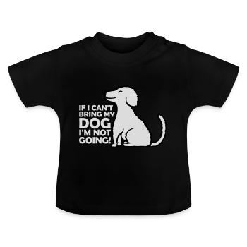 Citation Apportez mon chien - T-shirt bio col rond Bébé - noir - Devant