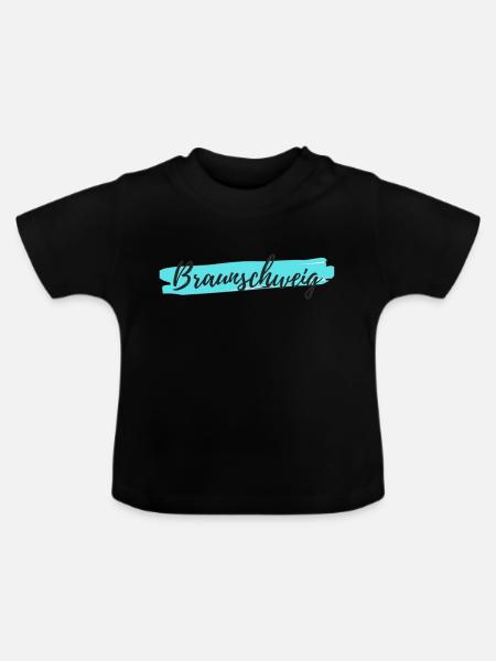 Braunschweig - Baby Bio-T-Shirt mit Rundhals - Schwarz
