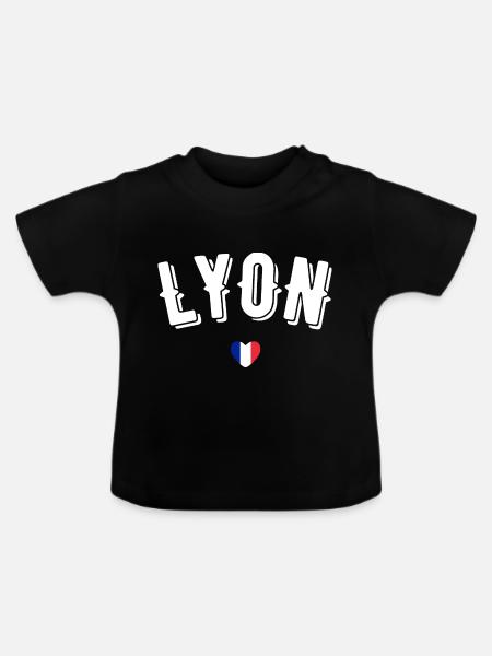 Lyon - Baby Bio-T-Shirt mit Rundhals - Schwarz
