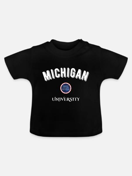 Michigan Universität - Baby Bio-T-Shirt mit Rundhals - Schwarz