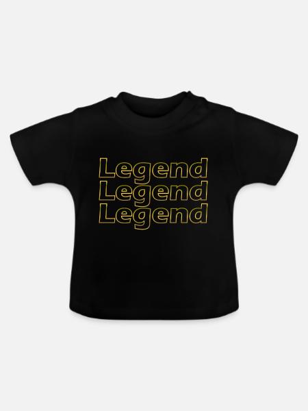 Legend Legend Legend Geschenk - Baby Bio-T-Shirt mit Rundhals - Schwarz