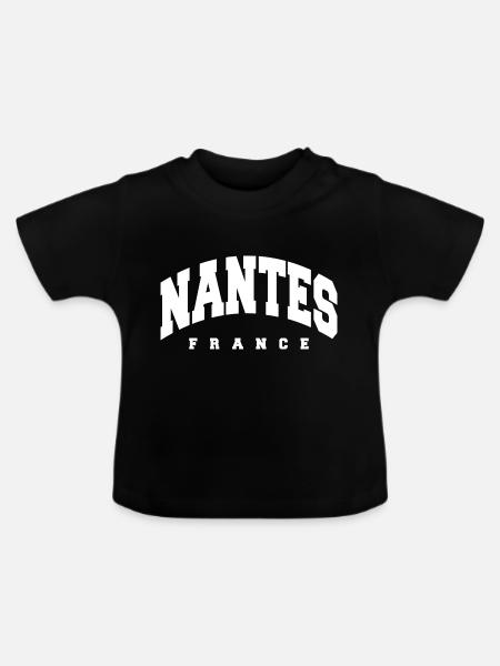 Nantes - Baby Bio-T-Shirt mit Rundhals - Schwarz
