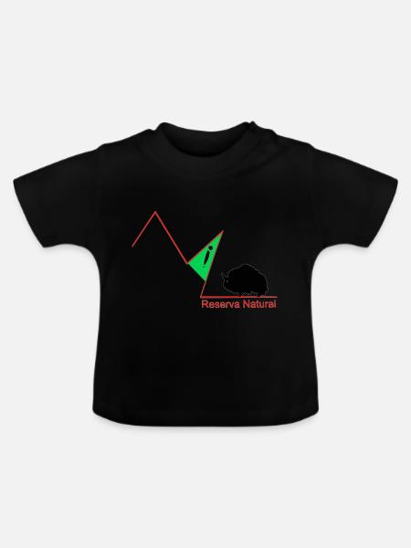 Naturschutzgebiet - Baby Bio-T-Shirt mit Rundhals - Schwarz