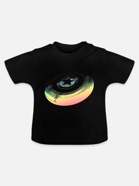 Frisbee - Baby Bio-T-Shirt mit Rundhals - Schwarz