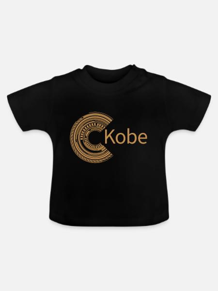 Für Kobe - Baby Bio-T-Shirt mit Rundhals - Schwarz