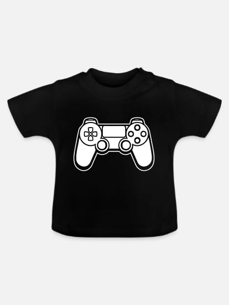 Controller Gaming Videospiele Gamepad - Baby Bio-T-Shirt mit Rundhals - Schwarz