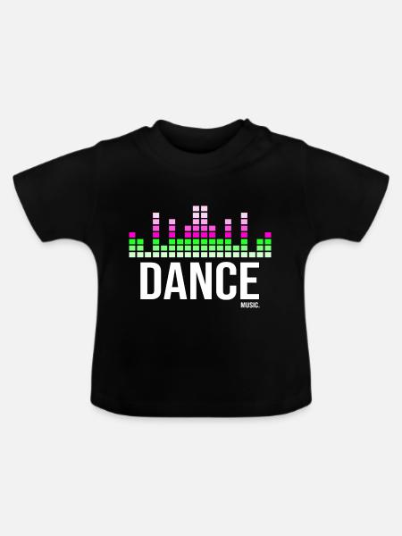 Tanzmusik - Baby Bio-T-Shirt mit Rundhals - Schwarz