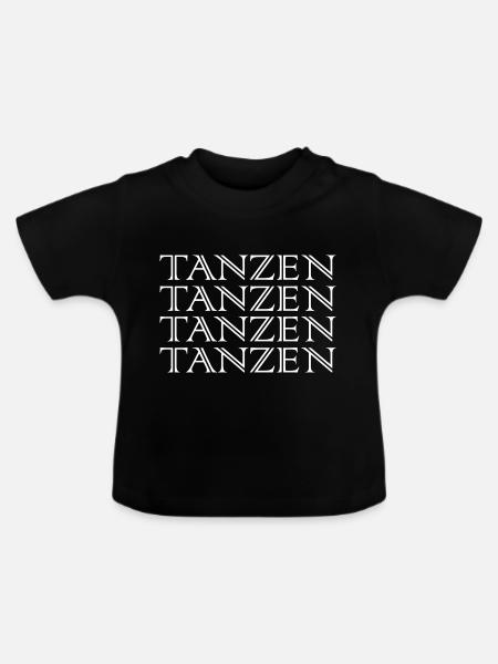 Dancing Dance Music - Baby Bio-T-Shirt mit Rundhals - Schwarz