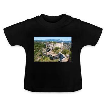 Festung Knin (Kninska tvrđava) Kroatien - Baby Bio-T-Shirt mit Rundhals - Schwarz - Vorne