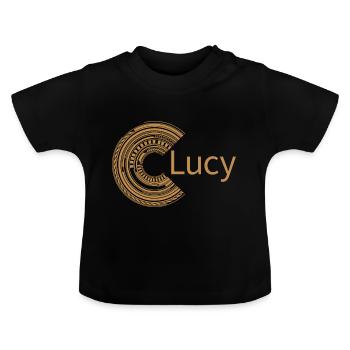 Für Lucy - Baby Bio-T-Shirt mit Rundhals - Schwarz - Vorne