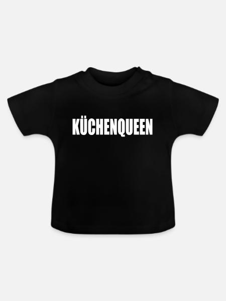 Küchenqueen - Baby Bio-T-Shirt mit Rundhals - Schwarz