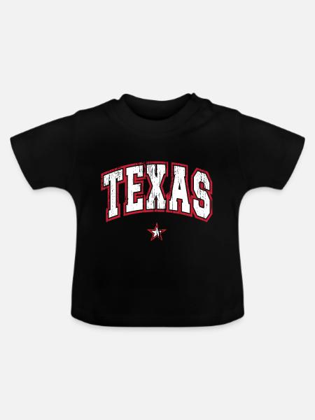 Texas - Baby Bio-T-Shirt mit Rundhals - Schwarz