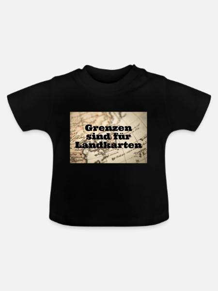 Grenzenlos - Baby Bio-T-Shirt mit Rundhals - Schwarz