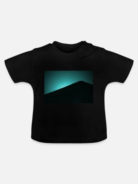 Mondlicht blau - Baby Bio-T-Shirt mit Rundhals - Schwarz