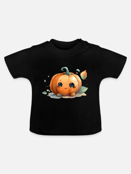 Happy Halloween Kids blank - Baby Bio-T-Shirt mit Rundhals - Schwarz