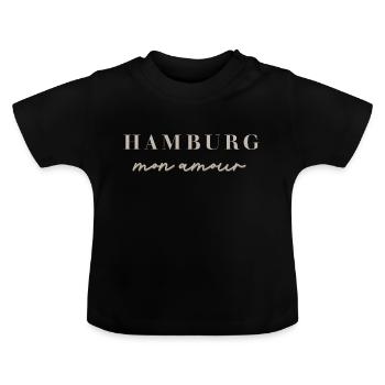 HAMBURG MON AMOUR - Baby Bio-T-Shirt mit Rundhals - Schwarz - Vorne