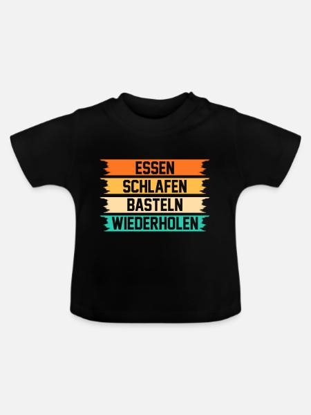 Bastler Basteln - Baby Bio-T-Shirt mit Rundhals - Schwarz