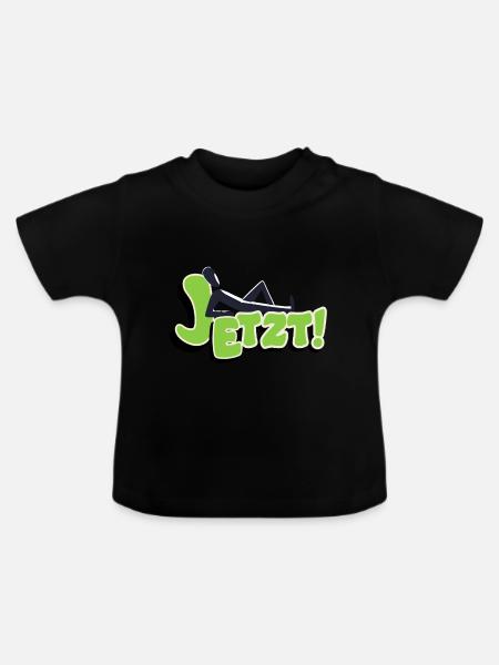 Jetzt - Baby Bio-T-Shirt mit Rundhals - Schwarz