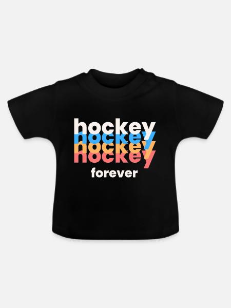 Ewiges Eishockey - Baby Bio-T-Shirt mit Rundhals - Schwarz