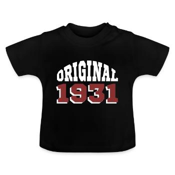 Original 1931 - Baby Organic T-Shirt with Round Neck - black - Front