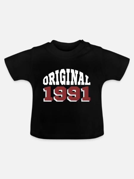 Original 1991 - Baby Bio-T-Shirt mit Rundhals - Schwarz