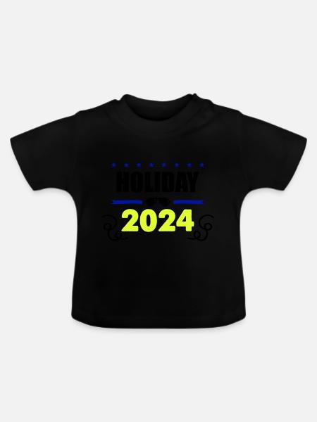 holiday 2024 - Baby Bio-T-Shirt mit Rundhals - Schwarz