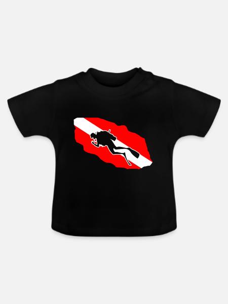 Tauchpavillon - Baby Bio-T-Shirt mit Rundhals - Schwarz