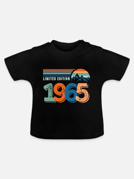 Limitierte Auflage 1965 - Baby Bio-T-Shirt mit Rundhals - Schwarz