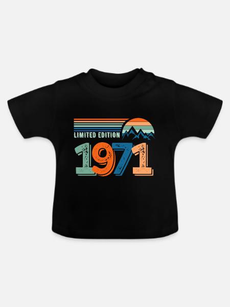 Limitierte Auflage 1971 - Baby Bio-T-Shirt mit Rundhals - Schwarz