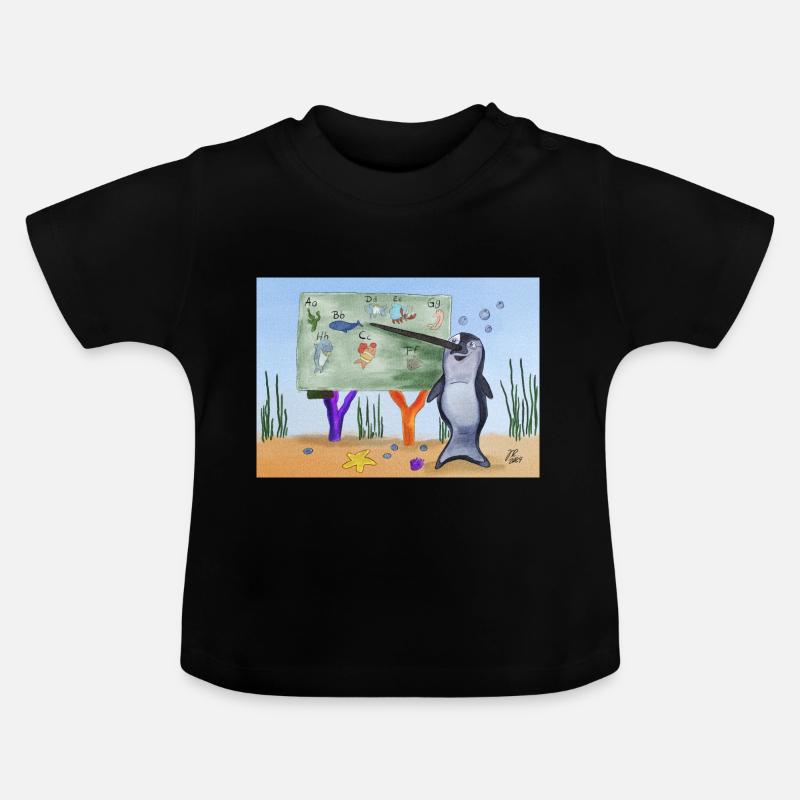 Enseignant Narval - T-shirt bio col rond Bébé - noir