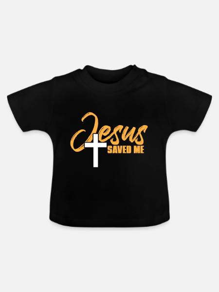 jesus quotes - Baby Bio-T-Shirt mit Rundhals - Schwarz